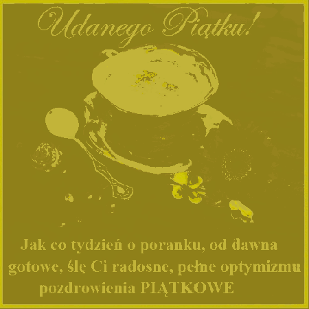 Kawa z różą i pozdrowieniami na piątek